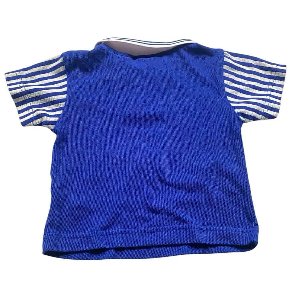Vintage Buddy Boys Baby Boy 2pc Polo Shorts Set 18 Months Train Embroidered 90s